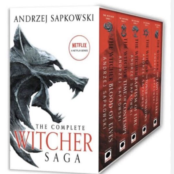 The Witcher Book Series : The Blood of Elves, Time of Contempt, Baptism of Fire, Tower of Swallows, The Lady of the Lake, (Season of Storms)