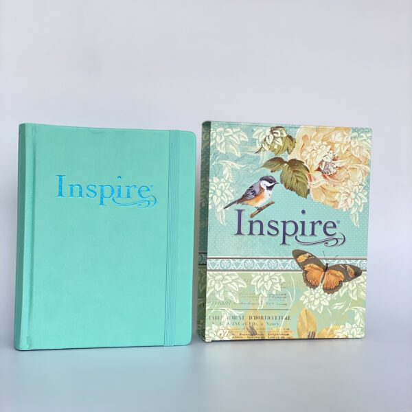 Tyndale NLT Inspire Bible (Hardcover, Aquamarine): Journaling Bible with Over 400 Illustrations to Color, Coloring Bible with Creative Journal Space