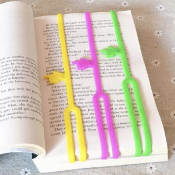 Silicone Finger Bookmarks (Assorted Colors, Elastic)