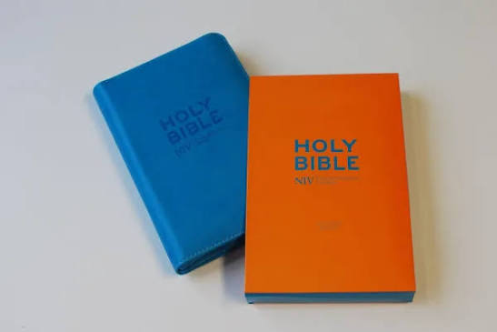 NIV Tiny Navy Soft-tone Bible with Zip (New International Version)